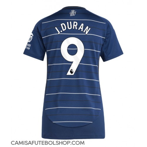 Camisa de time de futebol Aston Villa Jhon Duran #9 Replicas 3º Equipamento Feminina 2024-25 Manga Curta